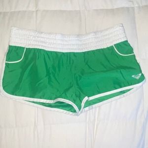 Roxy brown & green Bundle! 2 shorts 1 shirt polka dot bag womens sz 7